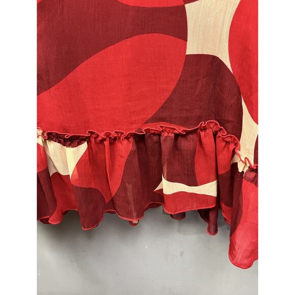 Kaely‎ n-Max dress Womens Size 6 Sleeveless Geometric Beaded Red Circle - Picture 4 of 8